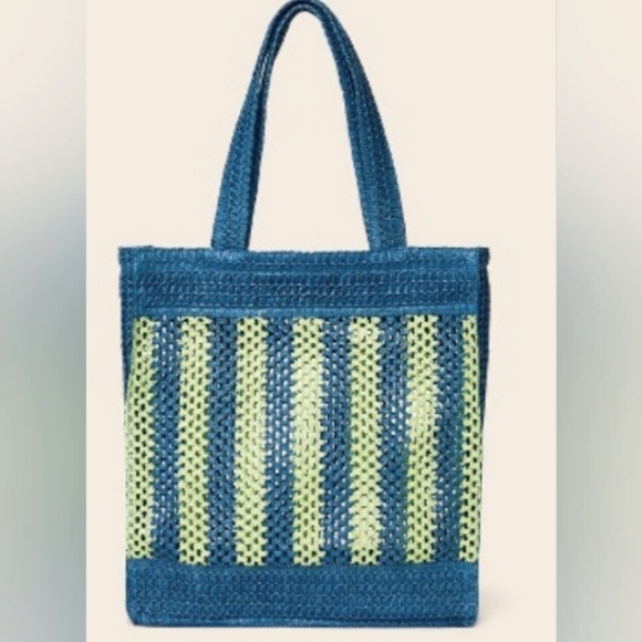 Universal Thread Handbags - 💙💚NWT STRAW CROCHET TOTE💚💙